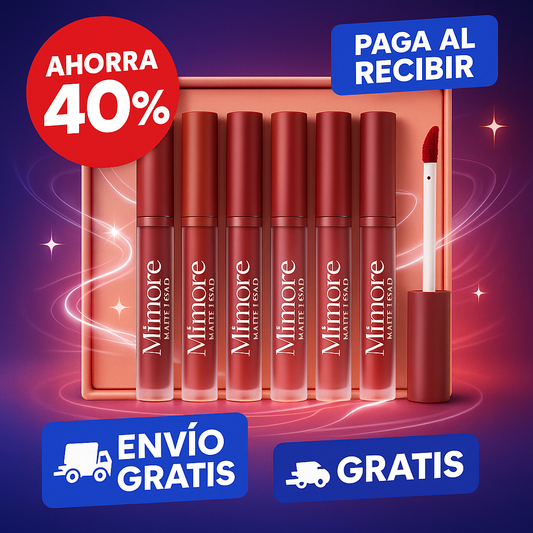 Set de 6 pintalabios color mate