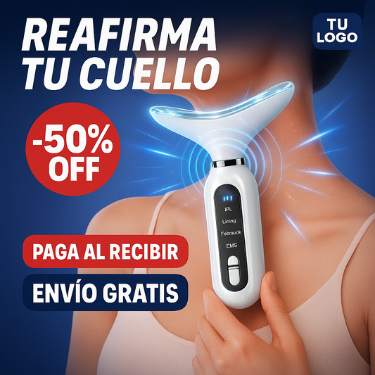 Masajeador de Estiramiento Facial para el Cuello Blanco