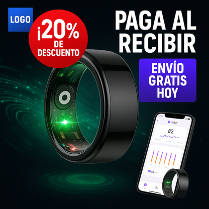 Anillo inteligente tipo Oura talla 9
